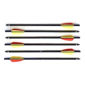 Man Kung 14 Zoll Aluminium Armbrust Bolzen Schwarz 6er-Pack (Ø8mm)