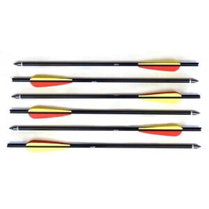 Man Kung 16 Zoll Aluminium Armbrust Bolzen Schwarz 6er-Pack (Ø9mm)