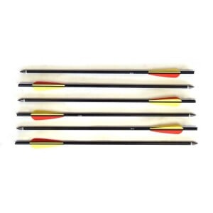 Man Kung 20 Zoll Aluminium Armbrust Bolzen Schwarz 6er-Pack (Ø9mm)