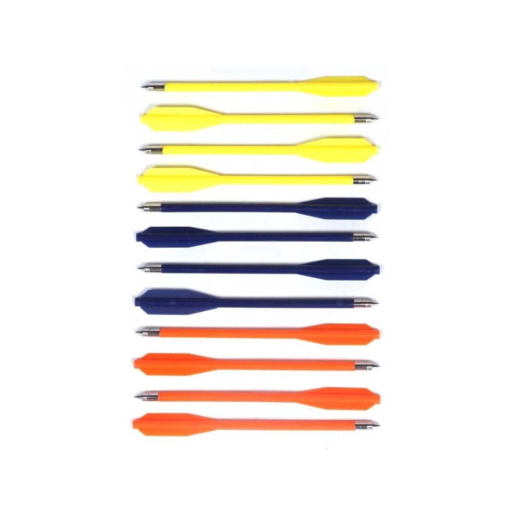 Man Kung 6,5 Zoll farbige Kunststoff Armbrust Bolzen 12er-Pack (Ø6mm)