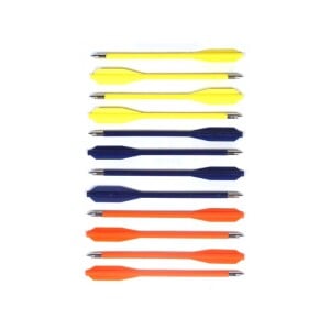 Man Kung 6,5 Zoll farbige Kunststoff Armbrust Bolzen 12er-Pack (Ø6mm)