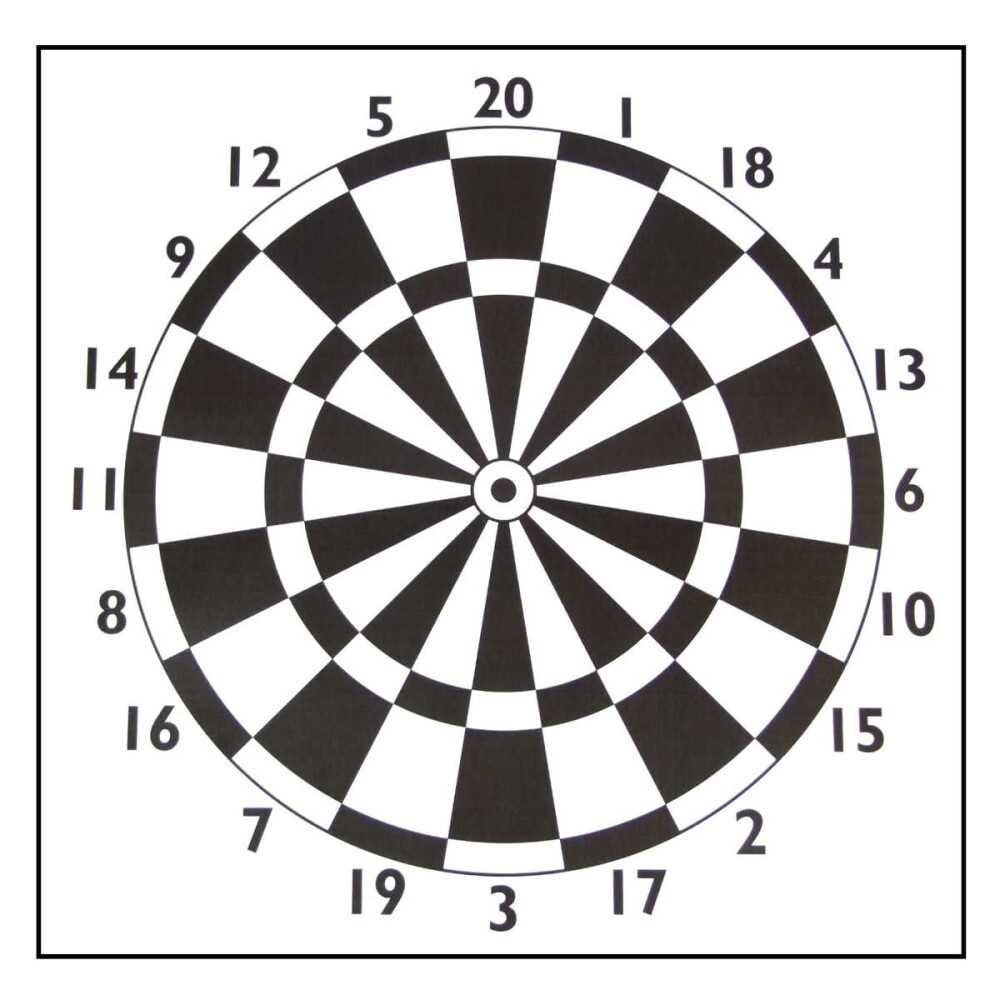 Papierzielscheibe Darts