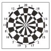 Papierzielscheibe Darts